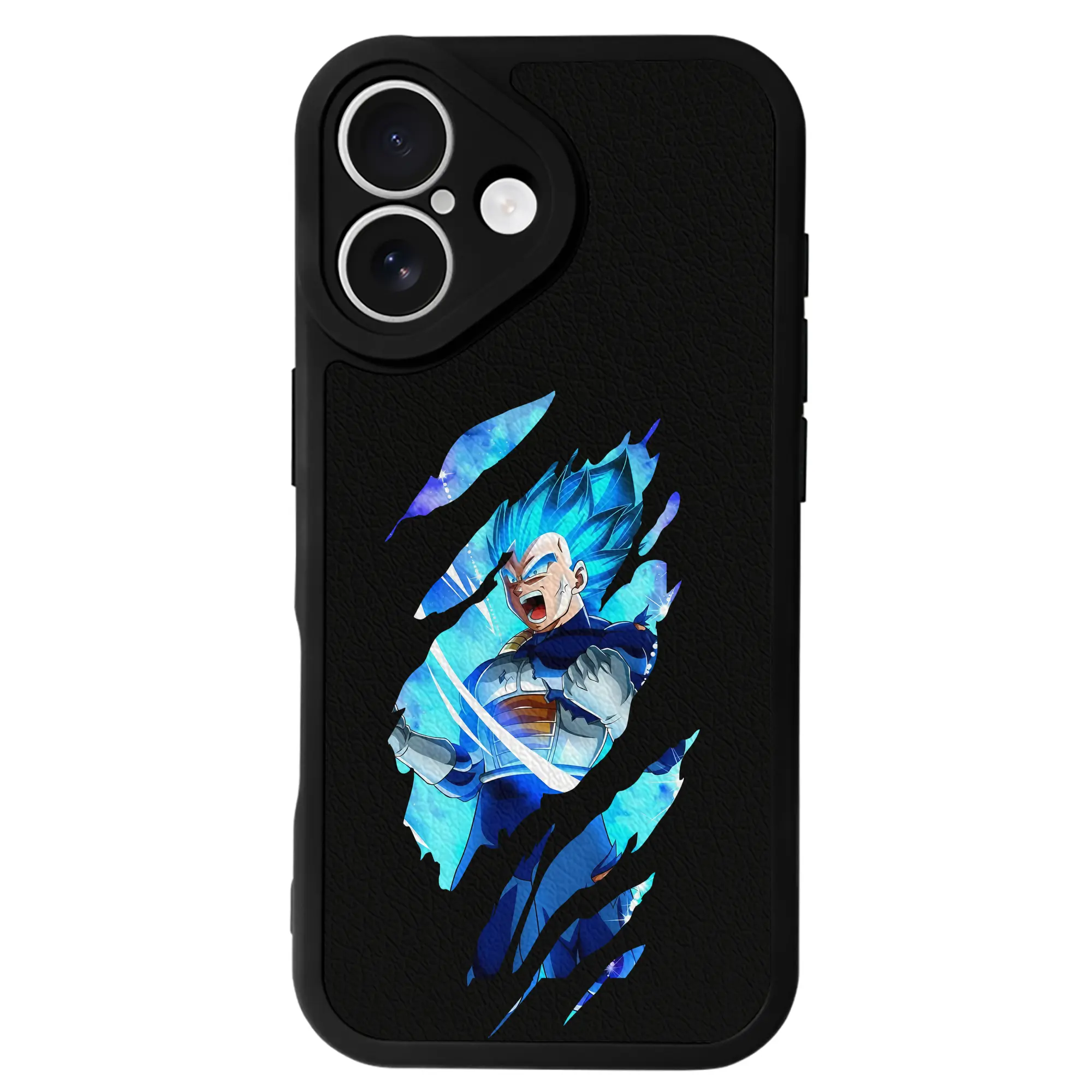 ドラゴンボール グッズ ベジータ - IPhone 16シリーズ対応 ・ シリコンスマホケース ・ レザー調 ・ 高精度フィット ・ 耐衝撃 ・ ワイヤレス充電対応 ・ 精密カット